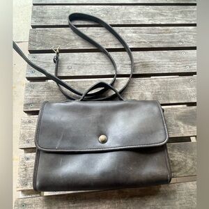 Coach Avenue, vintage, glovetanned cowhide briefcase made in us, 90s- Rehab